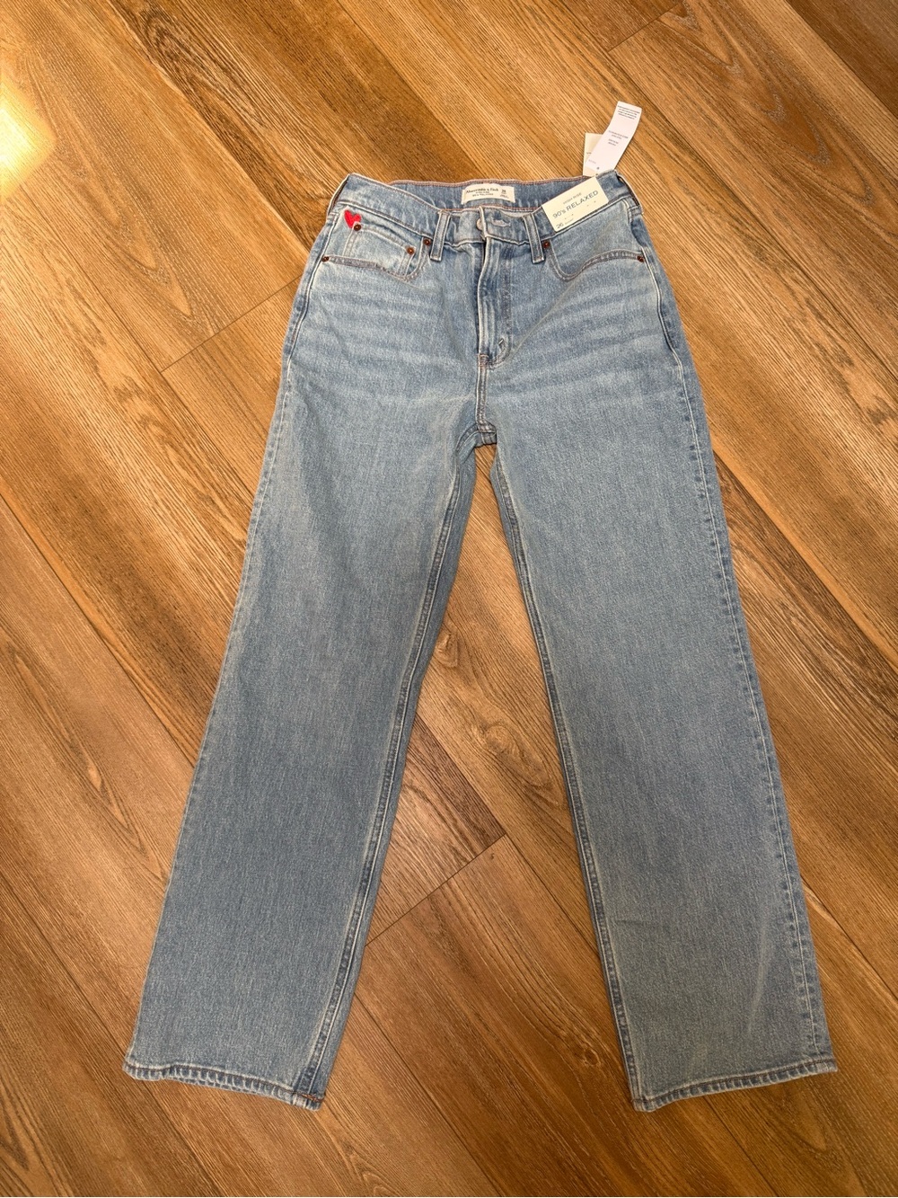 Abercrombie & Fitch Straight-Leg Jeans in Light Blue Wash